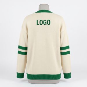 Cardigan unisexe personnalisé P Eagles blanc à manches longues Fast Break 100% acrylique pour club de football, coupe décontractée - Product Image 2