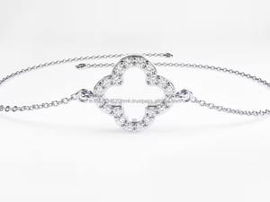 สร้อยข้อมือเพชรกลม14K สำหรับผู้หญิงที่ได้รับการรับรองการรับรอง IGI/GIA สำหรับการหมั้นหรืองานแต่งงาน - Product Image 2