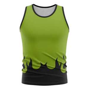 Men Solid Sporty Tank <b>Top</b> O-Neck Casual Knitted Breathable Sleeveless Shirt with Front Logo - Product Image 4