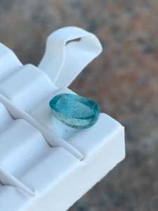 Aigue-marine bleue naturelle, cabochon ovale, pierre précieuse d'Inde, pierre en vrac, vente en gros, fabrication de bijoux, certifiée IGI, haute qualité, sur mesure - Product Image 2