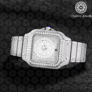 Charm Jewells Reloj de moda de lujo para mujer, caja de acero inoxidable en oro rosa, correa de silicona, movimiento de cuarzo analógico, cristal de zafiro - Product Image 5