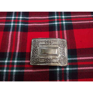 Hebilla de cinturón para kilt de hombre, diseño celta en espiral, cromada/hebilla para kilt escocés, accesorios antiguos de las Tierras Altas con diseño celta en espiral - Product Image 3