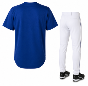 Ensembles d'uniformes de baseball personnalisés de haute qualité avec logo imprimé, vente en gros, couleur unie, respirants, séchage rapide, 100% polyester - Product Image 3