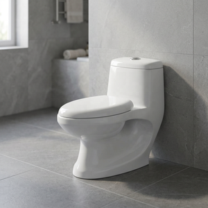 Inodoro de Cerámica Monobloque Elegante de Primera Calidad con Descarga Inteligente para Uso Residencial y Comercial - Product Image 1