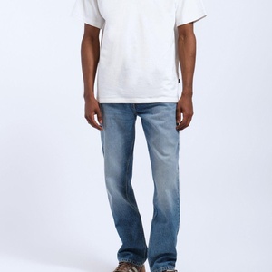 Jeans de Hombre de Pierna Recta, Corte Holgado, Denim de Peso Medio, Casual, Transpirable, Vintage, Lavado a la Piedra, Algodón, Estilo Hip Hop, Invierno - Product Image 3