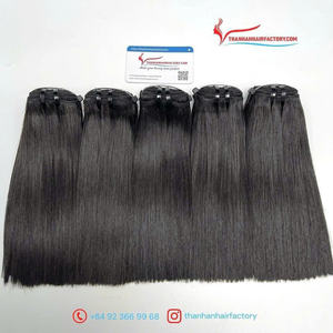 Extensiones de cabello de trama negra natural, precio de superventa, hueso recto, sin enredos, sin desprendimiento, calidad súper sedosa de doble estirado - Product Image 5