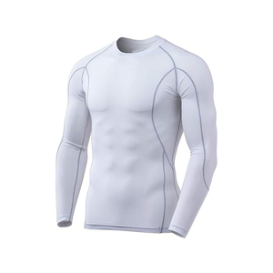 Maillot de compression haute qualité pour hommes, séchage rapide, en Spandex, pour MMA, BJJ, entraînement en salle de sport, manches longues, vente en gros - Product Image 5