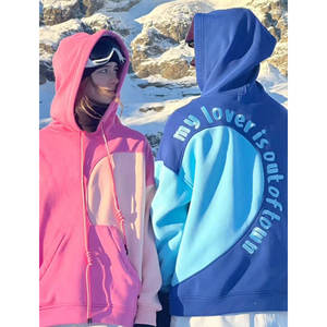 Sudadera con Capucha de Invierno para Parejas, Diseño Nuevo, con Estampado de Corazón y Logotipo, Secado Rápido, Forro Polar Ecológico - Product Image 3