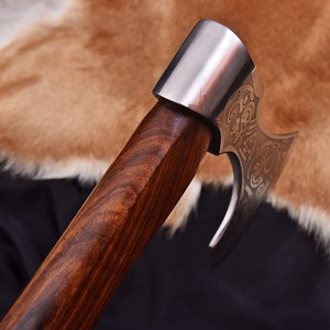 Custom Handmade High Carbon Steel Axe Outdoor Camping Hunting Hatchet Wooden Handle Survival Axe With Cover Survival <b>Tool</b> - Product Image 4