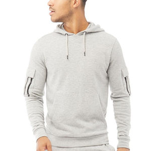 Sudadera con capucha extragrande personalizada de invierno con cremallera, forro polar, antipilling, de poliéster/algodón, estilo urbano, para hombre, OEM - Product Image 4