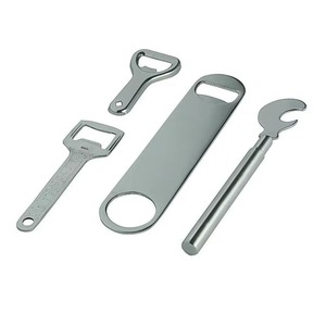 Décapsuleur porte-clés en acier inoxydable, design plat, portable, 2 en 1, style simple, ouvre-bouteille en métal - Product Image 4