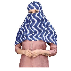 Bufanda corta de algodón con máscara, tamaño universal, útil para el conductor del vehículo, protección UV contra la luz solar, diseño estampado en blanco - Product Image 1