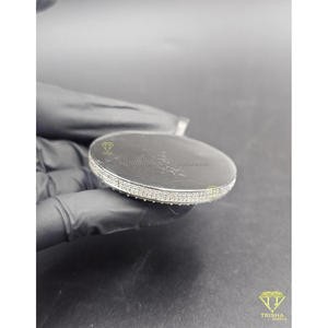 Pendentif Iced Out avec le nom d'Allah en écriture arabe, serti de diamants de laboratoire, bijoux hip-hop, collier en argent sterling 925 - Product Image 2