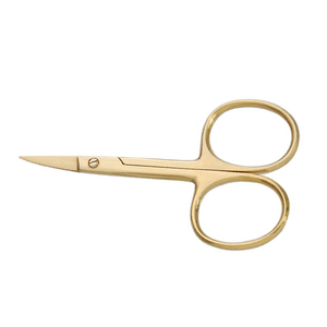 Nuevas Tijeras de Manicura Curvas de Acero Inoxidable con Hoja Afilada y Mango Dorado para el Cuidado de Cejas y Cutículas, Marca Privada OEM - Product Image 4