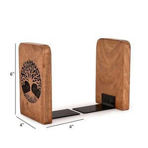 Porte-livres sculptés en bois de Sheesham |   Organisateur de bureau sculpté à la main, vente en gros en Inde - Product Image 6