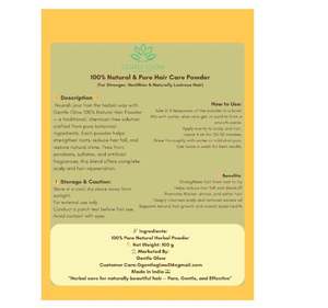 Poudre de henné 100g, poudre de mehndi pure et naturelle pour la coloration et le soin des cheveux - Product Image 2