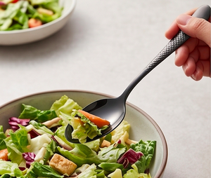 <b>Set</b> Of 4 <b>Cutlery</b> <b>Sets</b> Stainless Steel Flatware <b>Black</b> Coated Finished Perfect For Tableware Kitchenware Daily Usable <b>Cutlery</b> <b>Sets</b> - Product Image 2