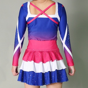 Tenue de cheerleading pour jeunes filles personnalisable OEM, ensemble uniforme de cheerleading pour jeunes, 100% polyester, confortable, pour l'entraînement et les spectacles de l'équipe de cheerleading - Product Image 2