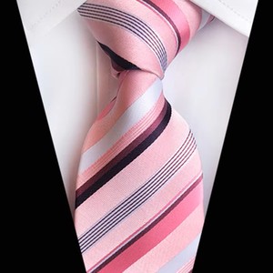 Cravate de Sororité Personnalisée Rayée Écologique Anti-Boulochage Noire et Grise pour Hommes avec Tissu Jacquard Tissé et Logo - Product Image 2