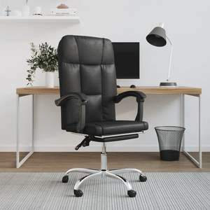 Chaise de bureau inclinable noire pour le gaming - Product Image 1