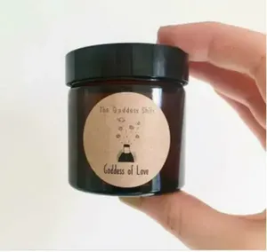 Etiquetas Adhesivas Personalizadas de Papel Kraft Reciclable Ecológico, Cortadas con Troquel UV, para Empaquetado de Café, Velas y Jabones - Product Image 1