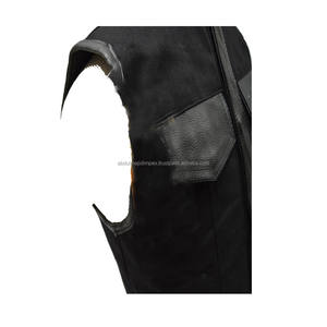 Veste en jean slim noir jais pour hommes avec design rétro OEM Gilet en jean sans manches Vestes de camionneur décontractées - Product Image 5