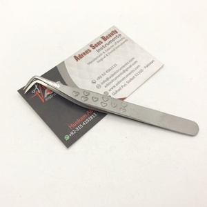 Pinzas profesionales de Extensión de pestañas de acero inoxidable Logotipo personalizado Impresión de corazón Punta de volumen de alta calidad Sostenible - Product Image 5