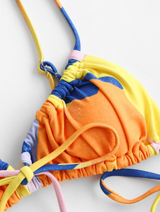 Conjunto de Lencería sin Costuras con Diseño Romántico de Encaje, Transpirable, con Aros, Sujetador Push-Up, Braguitas de Bikini de Cintura Alta, Spandex/Nylon Ecológico - Product Image 3