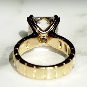 Anillo de Diamante Cultivado en Laboratorio con Corte Princesa de 2.51 CT, Moderno, para Mujer, Oro Sólido de 14K, Anillo de Compromiso, Regalo para Novia - Product Image 6
