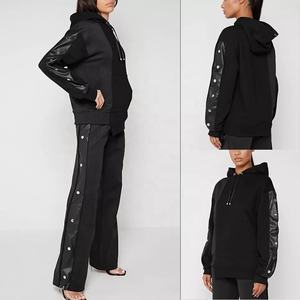 Femmes à capuche pantalon set Crop Top Deux Pièces À Capuchon de Survêtement de Femmes - Product Image 6