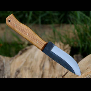 Cuchillo de Caza de Acero de Damasco Hecho a Mano Personalizado 2026 con Funda G10 y Mango de Madera de Olivo, Uso Industrial OEM, Garantía de 1 Año, Hoja Plana - Product Image 5