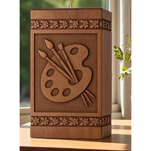 High-Quality Wooden Urn with Gloss Finish for Funeral Use urn Memorial Keepsake by AYAANS - Product Image 2