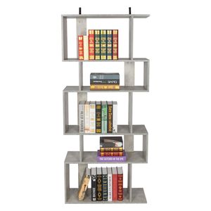 Libreria Angolare Autoportante a 5 Cubi, Scaffale a 5 Ripiani, Organizzatore per Armadio, Espositore in Grigio - Product Image 3