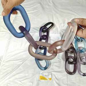 โซ่เรซิ่นสีสันสดใสแบบโปร่งใส รุ่นใหม่ สำหรับตกแต่งผนัง ใช้ในงาน DIY หรือเป็นอุปกรณ์ตกแต่งฉากกั้นห้อง - Product Image 6