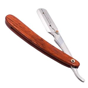 มีดโกนหนวดสำหรับช่างตัดผมมืออาชีพ ด้ามไม้ พร้อมบริการสกรีนโลโก้และสร้างแบรนด์ OEM มีดโกนคุณภาพสูงสำหรับช่างตัดผม - Product Image 1