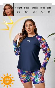 Traje de Baño de Dos Piezas para Mujer, Manga Larga, Bloques de Color, con Protección Solar de Secado Rápido para Surf y Actividades al Aire Libre - Product Image 2