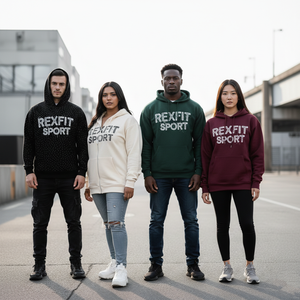 เสื้อฮู้ด Rexfit Sports แบบสั่งทำพิเศษ ประดับด้วยคริสตัล พิมพ์ลาย DTG ผ้าฝ้าย 100% เสื้อฮู้ดครอปปี้ ปักลาย เสื้อฮู้ดผ้าเฟรนช์เทอร์รี่ - Product Image 2