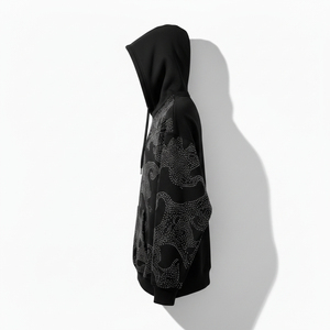 Sudadera con Capucha para Hombre, Diseño de Cristales de Imitación, Tejido Grueso, Corte Regular, 100% Algodón, Secado Rápido, Transpirable y Ecológica - Product Image 2