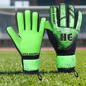 Gants de gardien de but verts de qualité supérieure, design unique, protection optimale, avec sangle en latex allemand de 4 mm, coupe négative - Product Image 4