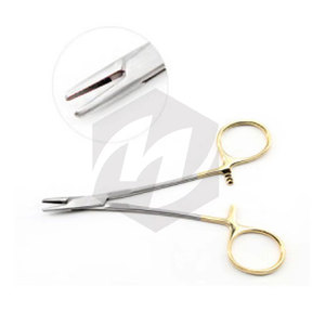Premium Derf Needle Holder <b>Tungsten</b> Carbide Jaws Surgical Grade Medic Instruments Micro Needle Holder Suturing 5" Length Dental - Product Image 5