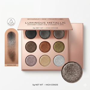 Wholesale OEM Private Label High Grade Luminous Metallic Shimmer Waterproof Dark <b>Eye</b> <b>Shadow</b> Custom Shade Medium Fair 5g - Product Image 2