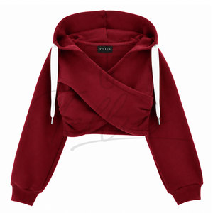 Sudadera corta de alta calidad, venta directa de fábrica, fabricada en Pakistán, transpirable, informal, para mujer. - Product Image 1