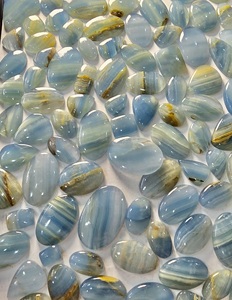 Cuarzo Lemuriano Natural de Grado AAA al por Mayor, Corte Cabujón, Suelto |   Cuarzo Azul Claro en Bruto con Juego de Colores |   Piedra Preciosa de Alta Calidad - Product Image 2