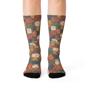 Chaussettes montantes sublimées pour femmes, respirantes, pour usage quotidien, style classique, mode automne, décontractées, 100 % coton - Product Image 1