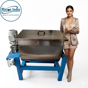 Mélangeur à ruban industriel en acier inoxydable, moteur à induction, capacité 100L, pour poudres alimentaires et chimiques, horizontal - Product Image 3