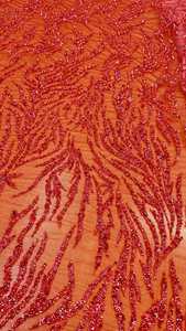 Tissu en Tulle Perlé de Cristal Fait Main, Broderie de Paillettes et Strass en Gros pour Robes de Mariée et de Soirée - Product Image 4