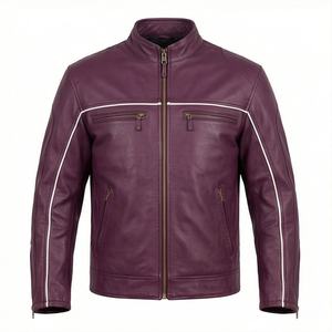 Chaqueta de cuero para hombre NAI-0780A, estilo motero, a prueba de viento, para verano, ropa protectora para motociclismo, de color personalizado. - Product Image 1