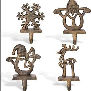 Silver Finish Iron made Christmas <b>Stocking</b> <b>Holder</b> For Hanging Decorative Use Xmas <b>Stocking</b> <b>Holder</b> For Fireplace Use - Product Image 4