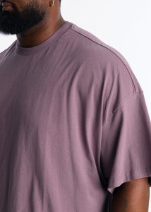 Custom Logo 100% Cotton Classic Oversized Men's <b>shirts</b> Heavyweight Dropped Shoulder Wide Sleeves Plain T-<b>shirt</b> Wholesale Factory - Product Image 2