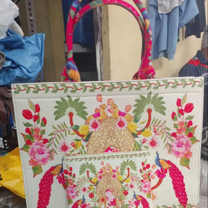 Bolsas de Tela de Algodón Ecológicas con Asas Largas, Bolsas de Compras Reutilizables con Impresión Personalizada para Comercios - Product Image 1